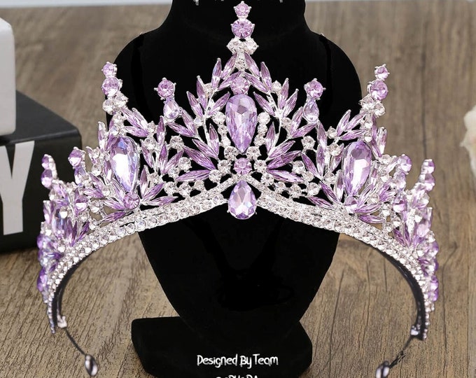 BEPHORA Handmade Princess NEW Bridal Silver Purple Gold Bridal Crystal Rhinestone Queen Tiaras Crowns Women Pageant Wedding Hair Accessories
