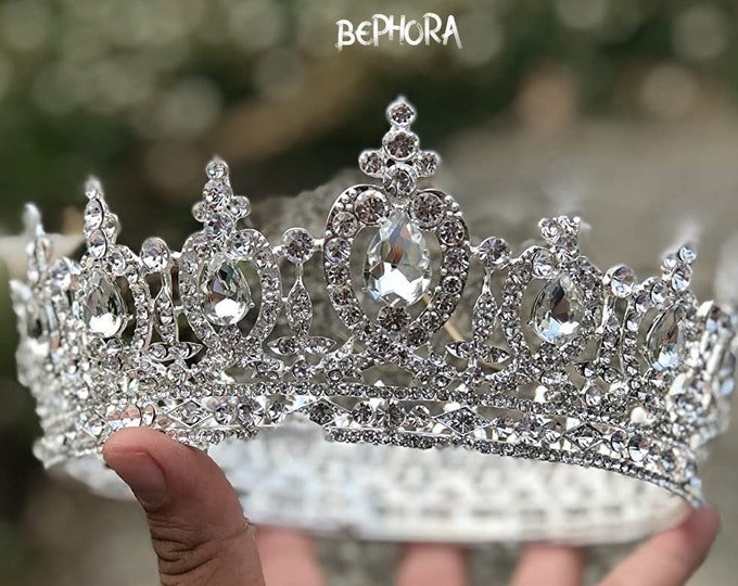 BEPHORA Handmade Heart Luxury 2022 Bride Royal Queen Tiaras and Crowns Women Pageant Prom Diadem Ornaments Wedding Hair Jewelry Accessories