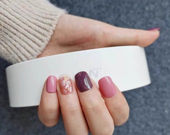 Grey Ombre Nails Etsy