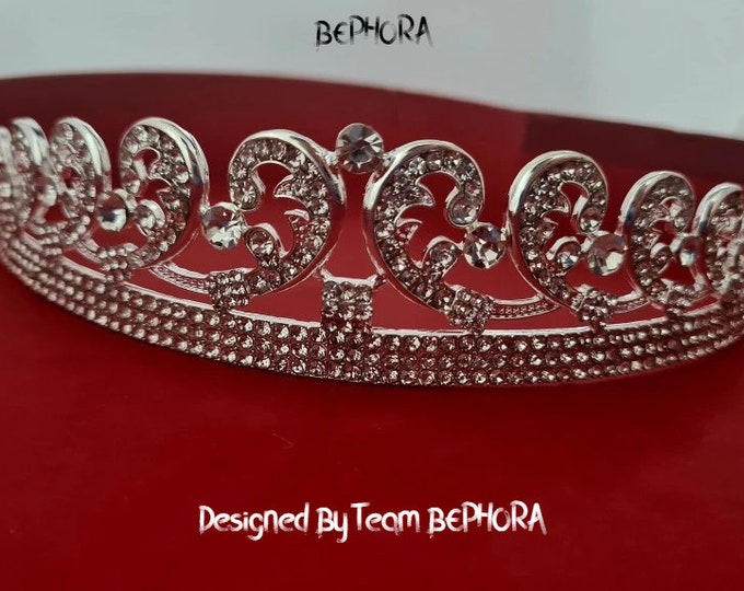 BEPHORA Handmade Princess Crystal Silver Rhinestone Jewelry 2022 Queen Tiaras and Crowns Women Pageant Wedding Accessories