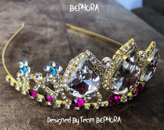 BEPHORA Handmade Fashion Princess Baroque Black Wedding Tiara Headdress Girls Queen Tiaras Crowns Women Pageant Prom Diadem Hair Jewelry