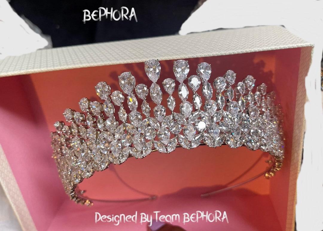 7603 Luxury Rhinestone Baroque Queen Tiaras and Crowns , Handmade Wedding Luxury Rhinestone Baroque Queen Tiaras and Crowns for Women  main image 4