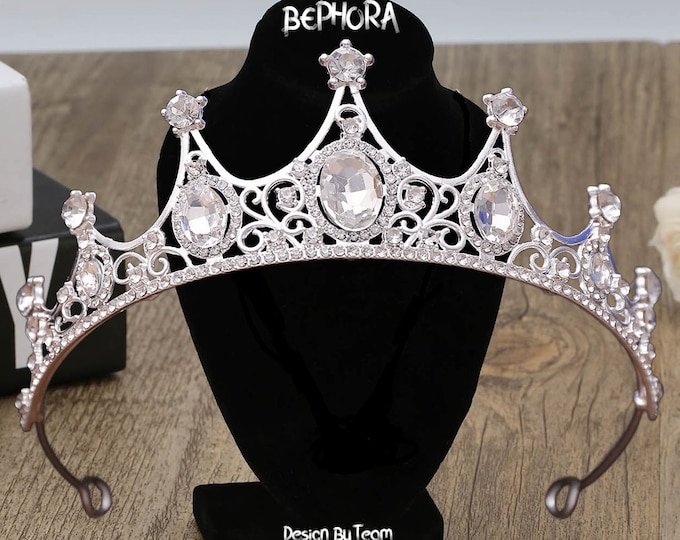 Sparkling NEW Silver Crystal Bridal Tiara - Swarovski Encrusted Wedding Headpiece, Romantic Bridal Accessory, Cherished Wedding Gift