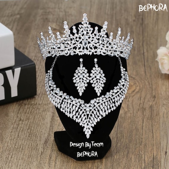 Diadema Sposa FRCOLOR - Tiara Con Strass Elegante - Decorazione Nuziale Per Capelli