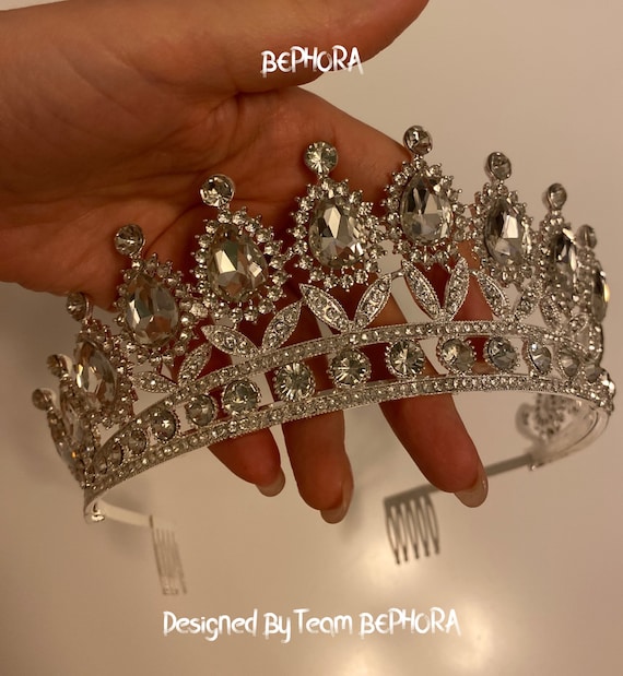 Tiara da sposa con strass a foglia: accessorio per capelli da