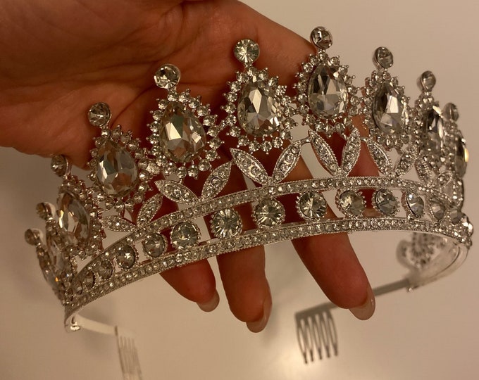 BEPHORA Handmade Princess Crystal Silver 2022 Hairbands With Comb Crystal Royal Queen Tiaras and Crowns Women Wedding Hair Accessories
