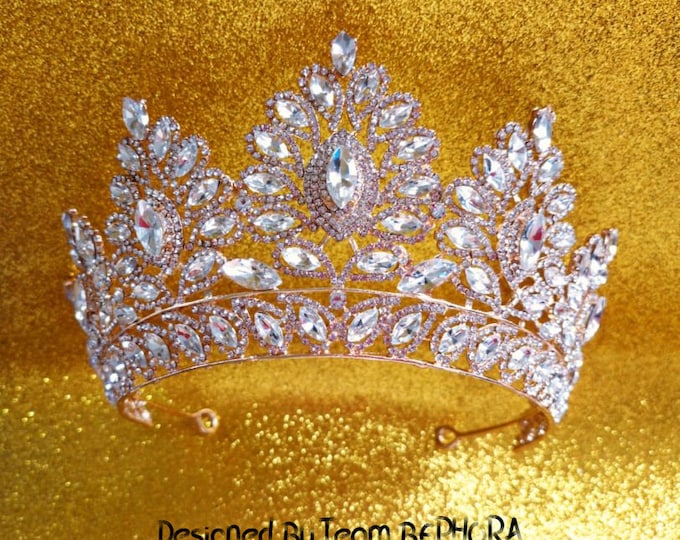 BEPHORA Handmade Tiaras and Crowns Bride Headdress Luxury Royal Queen Women Pageant Prom Diadem Ornaments Wedding Hair Jewelry Accessories
