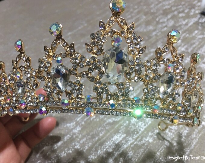 BEPHORA Handmade Luxury Princess Headdress Royal Queen Tiaras and Crowns Women Pageant Prom Diadem Ornament Wedding Hair Jewelry Accessories