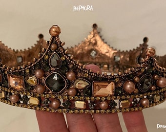 BEPHORA Handmade Baroque Noble Stunning Luxury Queen Tiaras and Crowns Women Pageant Prom Diadem Ornaments Wedding Hair Jewelry Accessories
