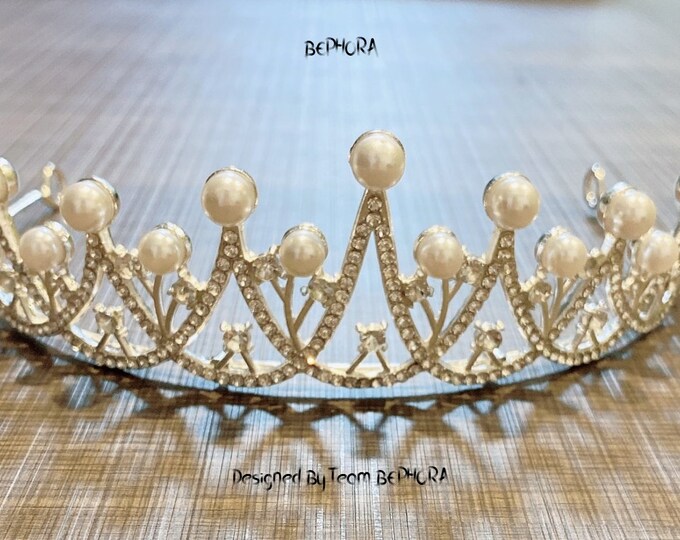 BEPHORA Handmade Luxury Silver Wedding Hair Sparkling Rhinestone Bling Luxury Baroque  Queen Tiaras and Crowns Women Wedding Accessories