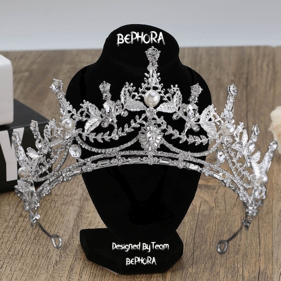 10-Piece Silver Princess Tiara Crown Set for Girls Women Wedding Prom Amazon.com : CURASA 4 Pack Princess Crown for Girls Silver  main image 2