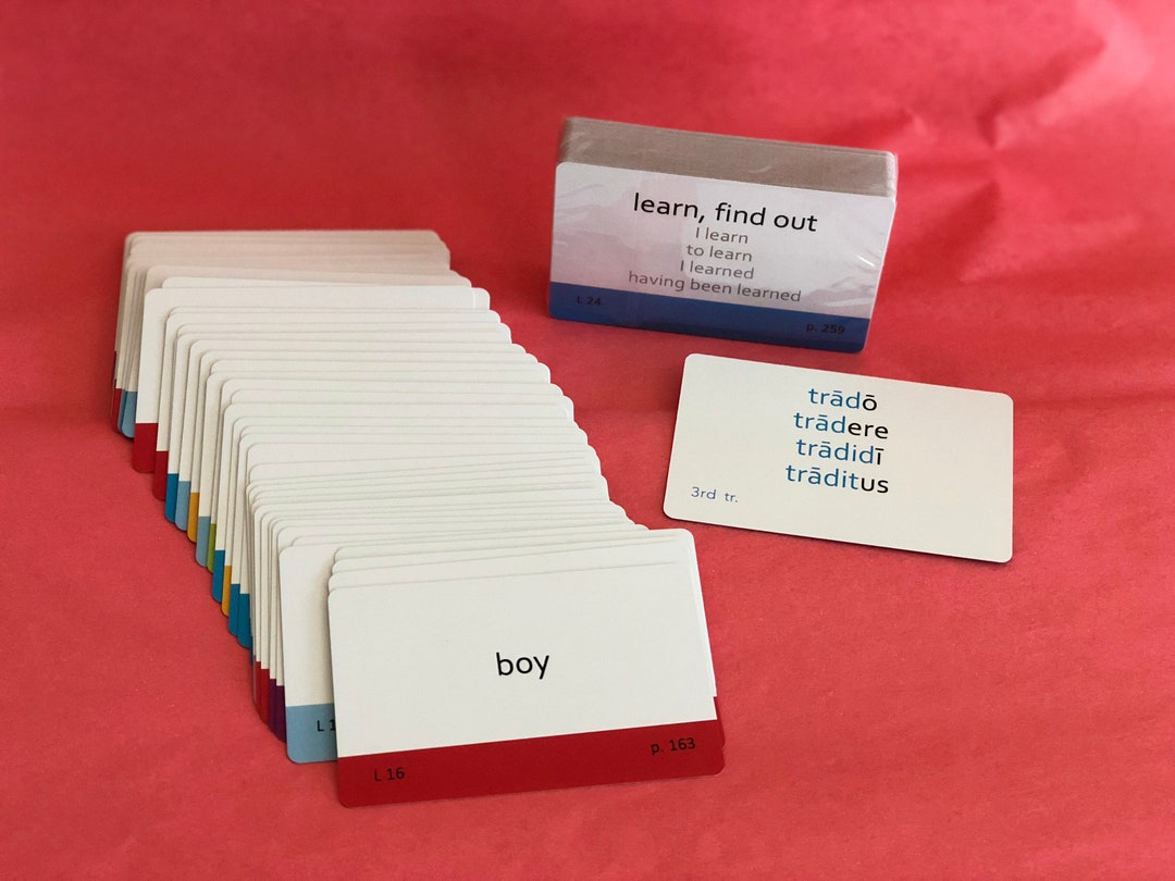 Challenge B *add-on* Color-coded Henle Latin Flashcard Playing Cards - Etsy