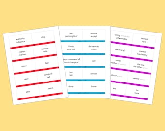 Challenge B add-on Color-coded Henle Latin Flashcard Playing Cards - Etsy