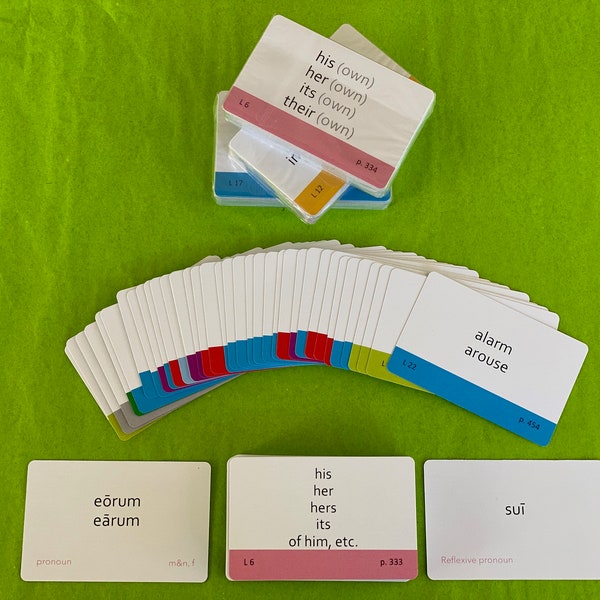 Challenge 2 Color-Coded Henle Second Year Latin Flashcards