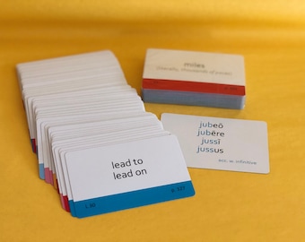 Challenge 1 *add-on* Color-Coded Henle Latin Flashcard Playing Cards