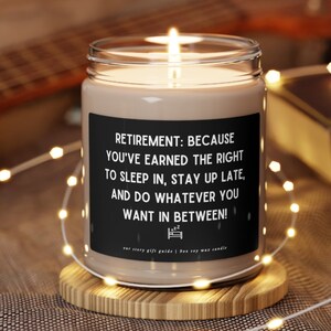 Retirement Sleep In Gift, Funny Retirement Candle Gift, Funny Gift For Retirement, Happy Retirement Gift, Sarcastic Retirement Gag Gift,2023
