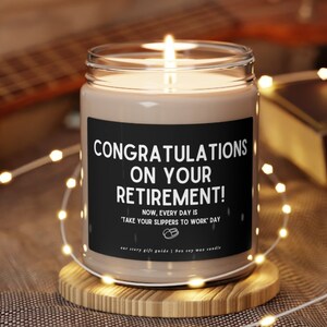 Retirement Every Day Slippers, Funny Retirement Candle Gift, Funny Gift For Retirement, Congrats on Retirement Gift, Happy Retirement Gift