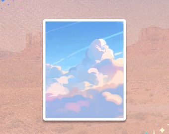 Dreamy Clouds Sticker | Pastel Sky | Aesthetic Vinyl Sticker