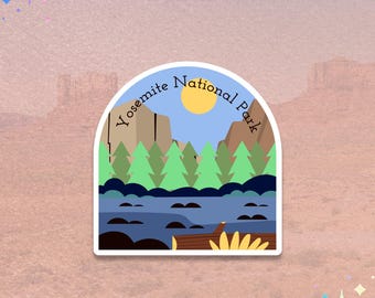 Yosemite National Park Sticker | California Travel Stamp | Landscape Decal