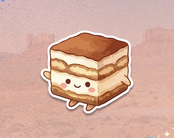 Tiramisu Sticker | Coffee Dessert Decal | Italian Pastry Art | Food Lover Design