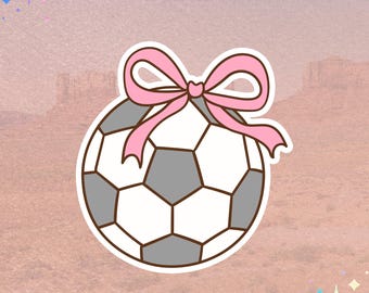 Soccer Ball Bow Sticker | Football Decal | Sports Ball Graphic