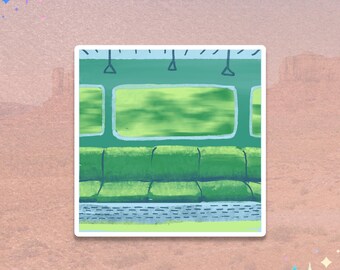 Japan Train Interior Sticker | Japanese Subway Window | Tokyo Transit Decal