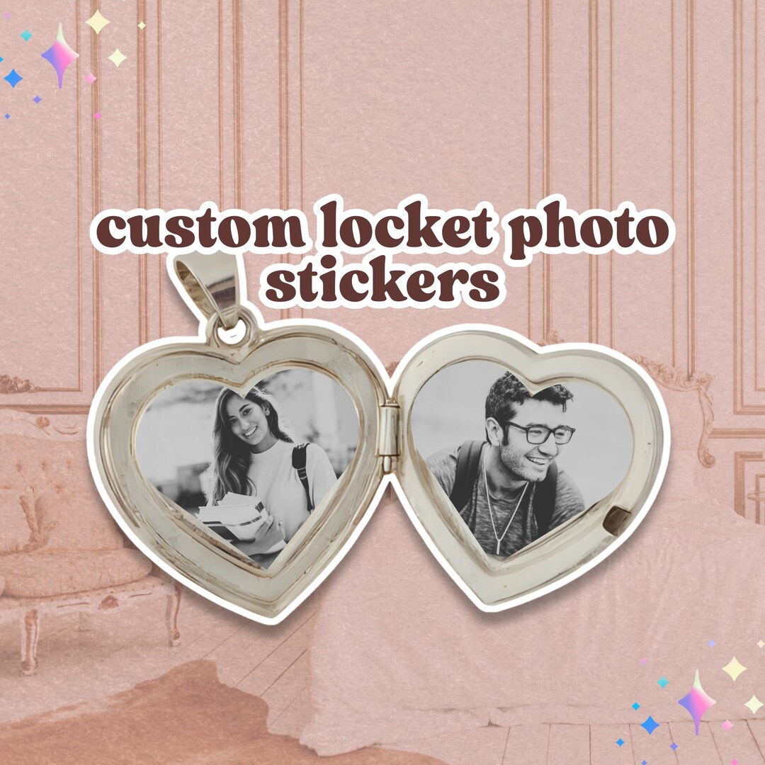 Key Locket Sticker Personalized Locket Sticker With Photo | Custom Couple Keepsake ...