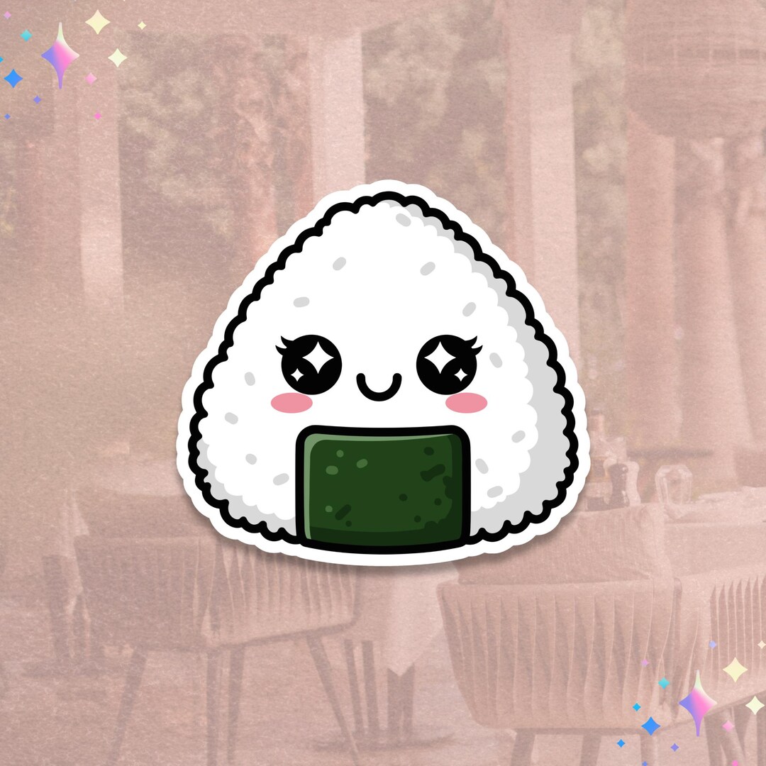 Kawaii Onigiri Sticker | Cute Japanese Rice Ball Food Illustration - Etsy