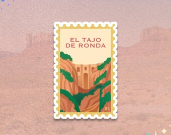 Ronda Spain Sticker | El Tajo Bridge | Travel Stamp Vinyl Sticker