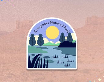 Everglades National Park Sticker | Florida Travel Stamp | Wetland Nature Decal