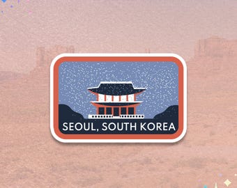 Seoul South Korea Sticker | Gyeongbokgung Palace | Travel Vinyl Sticker