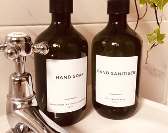 Personnalisation sur mesure disponible - Étiquettes de salle de bain minimalistes