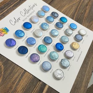 Winter Wonderland Color Collection | Watercolor Palette | 30 Colors | Shimmer Watercolor | Handmade Watercolor Paint | KMS Watercolor