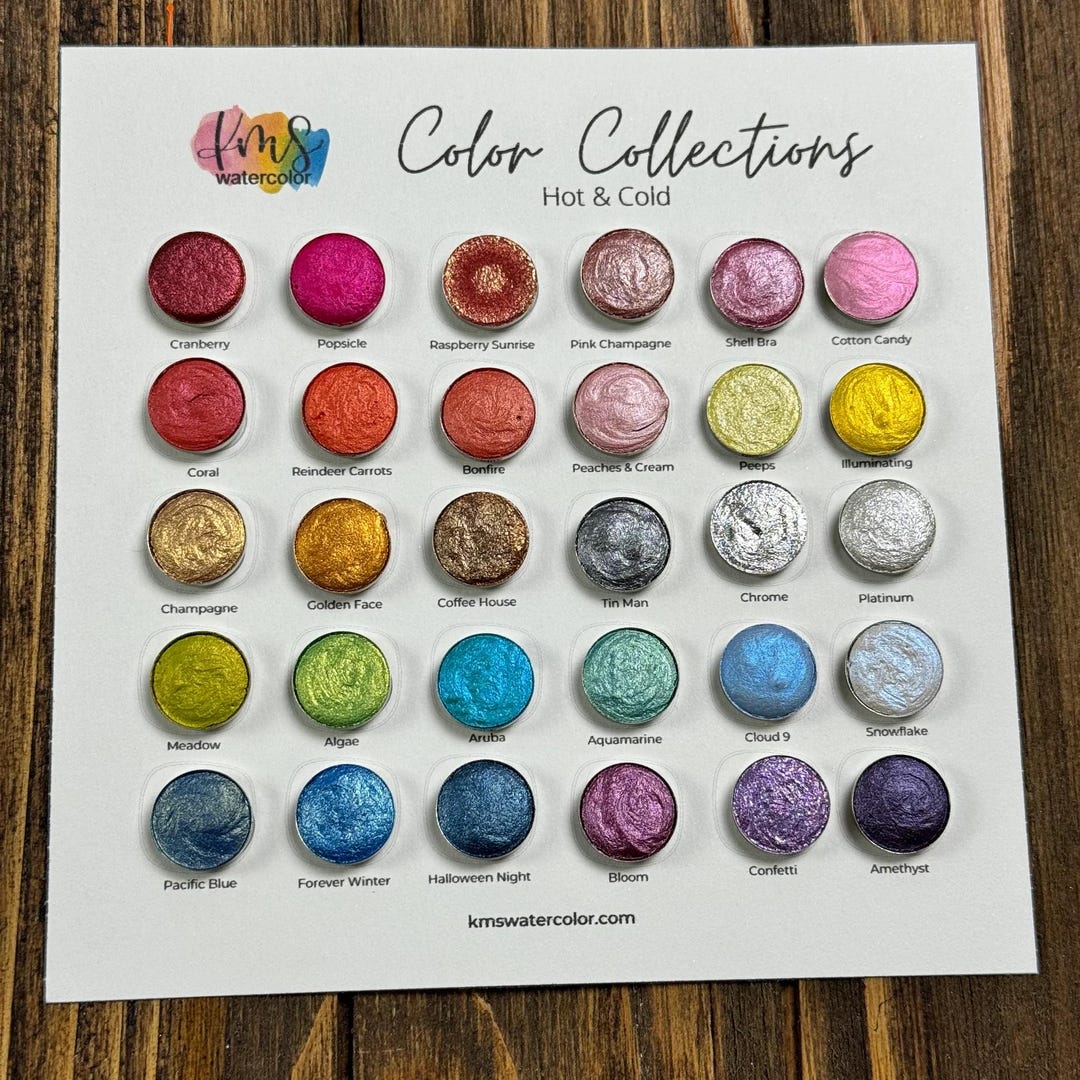 Hot and Cold Color Collection | Watercolor Palette | 30 Colors ...