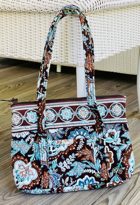 Vera Bradley JAVA BLUE Zip Top Purse