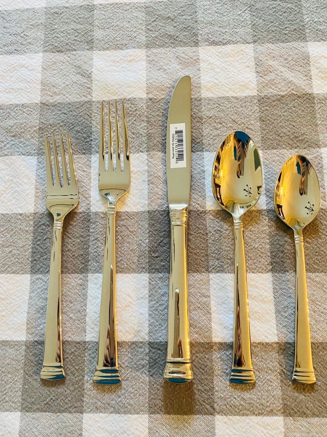 Lenox ETERNAL Flatware 5pc Placesetting NIB Etsy