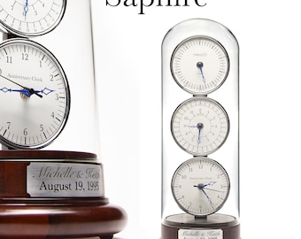 The Anniversary Clock – Sapphire Blue -  the Years, Months, Days and time since your Wedding Day or Special Occasion - Also plays your song!