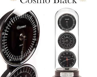 The Anniversary Clock – Cosmo Black -  the Years, Months, Days and time since your Wedding Day or Special Occasion - Also plays your song!