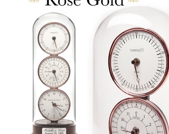 The Anniversary Clock – Rose Gold - the Years, Months, Days and time since your Wedding Day or Special Occasion - Also plays your song!