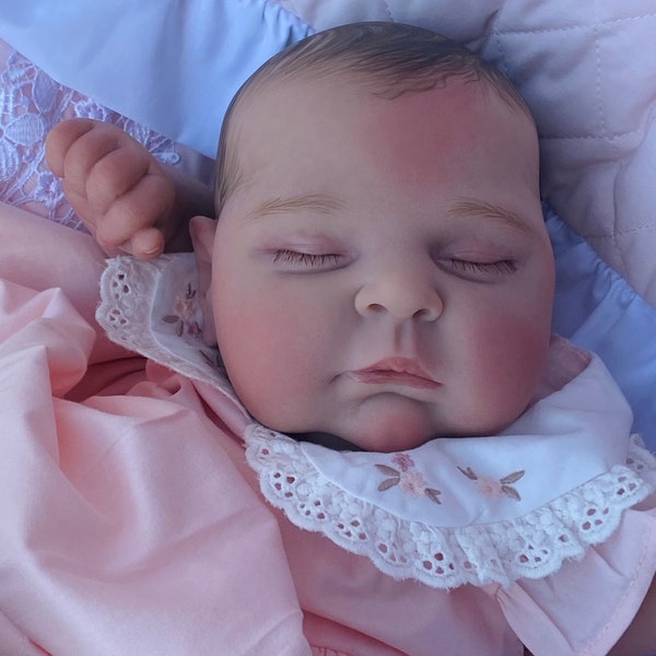 Reborn baby girl chunky heavy reborn Peaches fake baby therapy doll lifelike baby doll hand painted top artist reborn dolls  CUSTOM ORDER