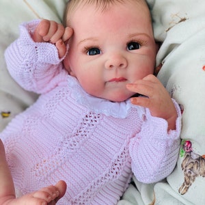 Reborn baby girl Bettie fake baby Vahni CUSTOM ORDER real life baby doll ultra realistic reborn top artist therapy dolls high end handmade image 1