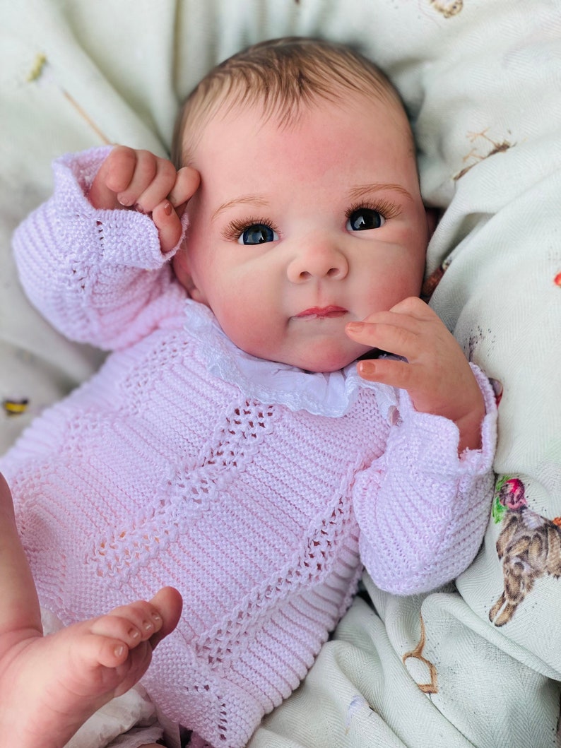 Reborn baby girl Bettie fake baby Vahni CUSTOM ORDER real life baby doll ultra realistic reborn top artist therapy dolls high end handmade image 1