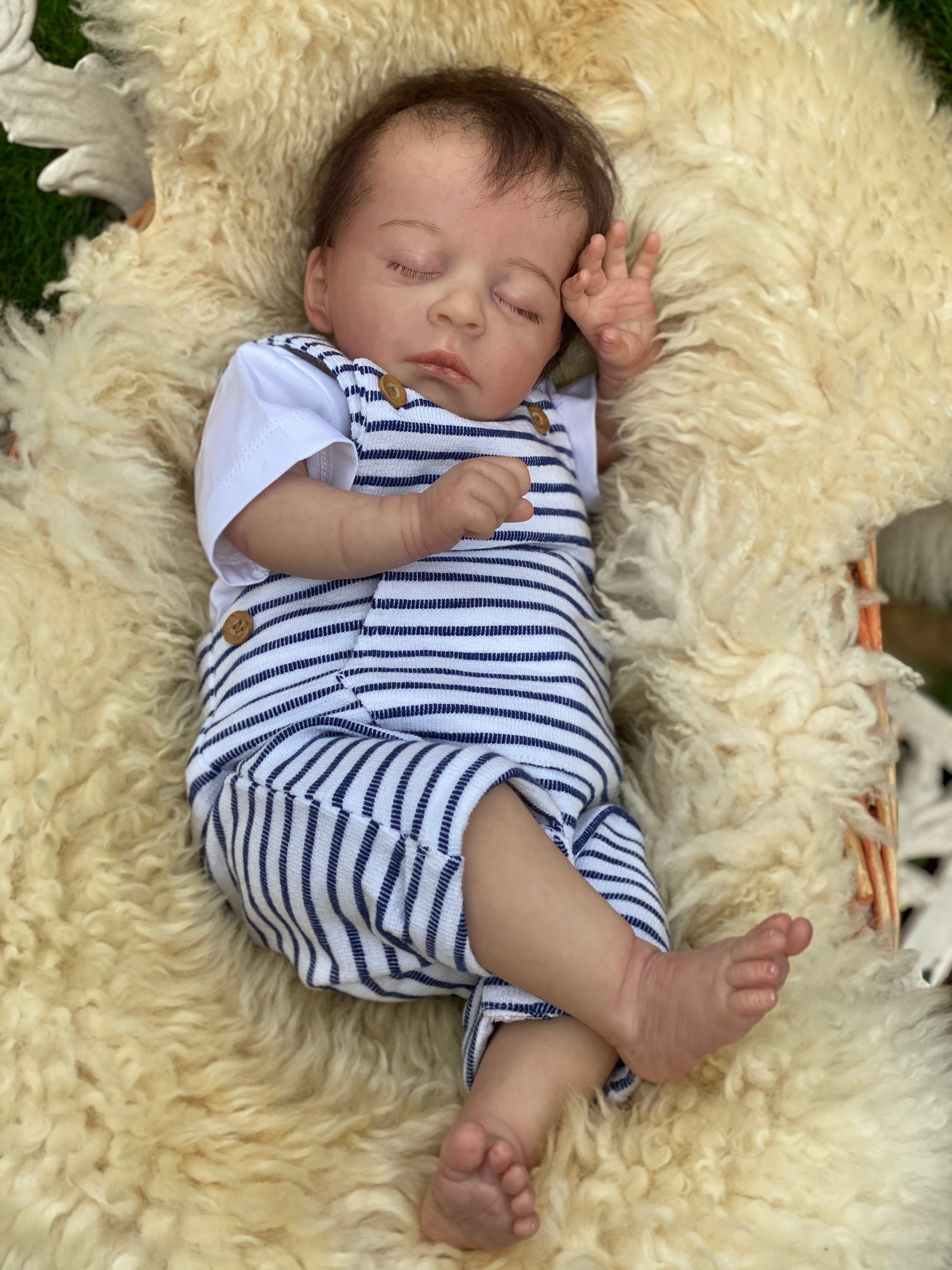 Reborn Baby Boy Jude Auer by Vahni Gowing Rooted Hair CUSTOM ORDER