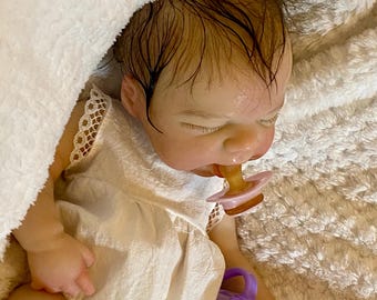 Reborn baby full body silicone girl 13 inch preemie by Vahni Gowing custom order