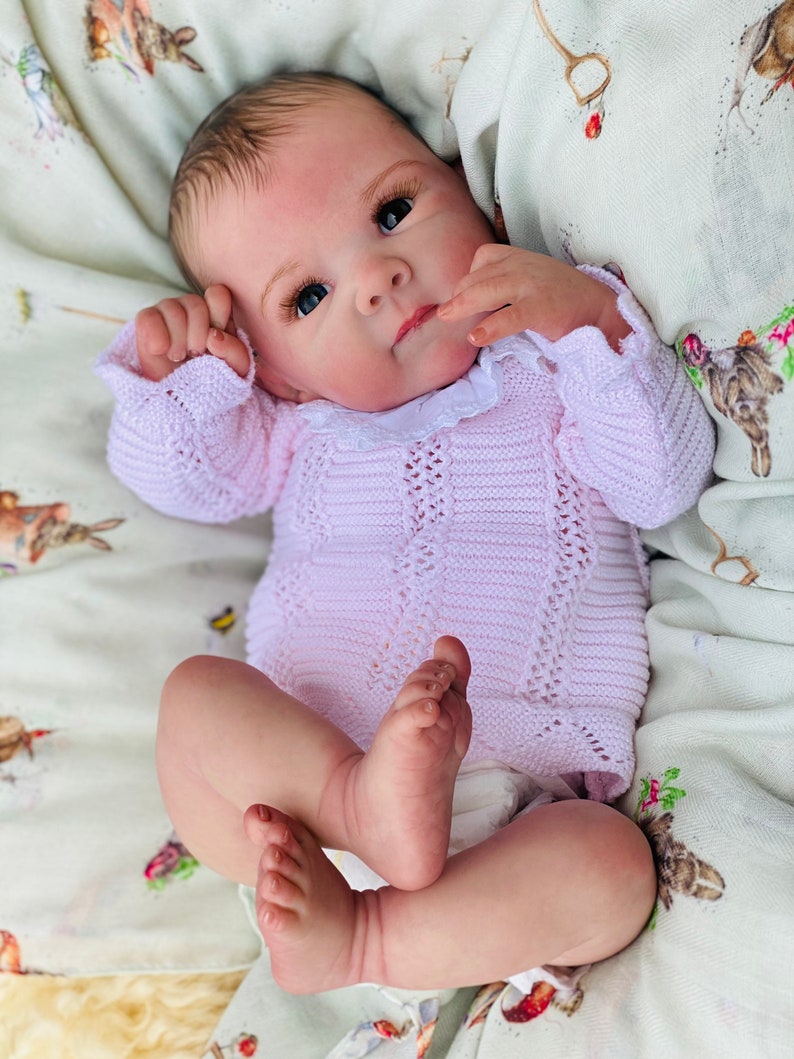 Reborn baby girl Bettie fake baby Vahni CUSTOM ORDER real life baby doll ultra realistic reborn top artist therapy dolls high end handmade image 3