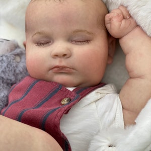 Reborn baby boy Joseph asleep by Vahni Gowing CUSTOM ORDER