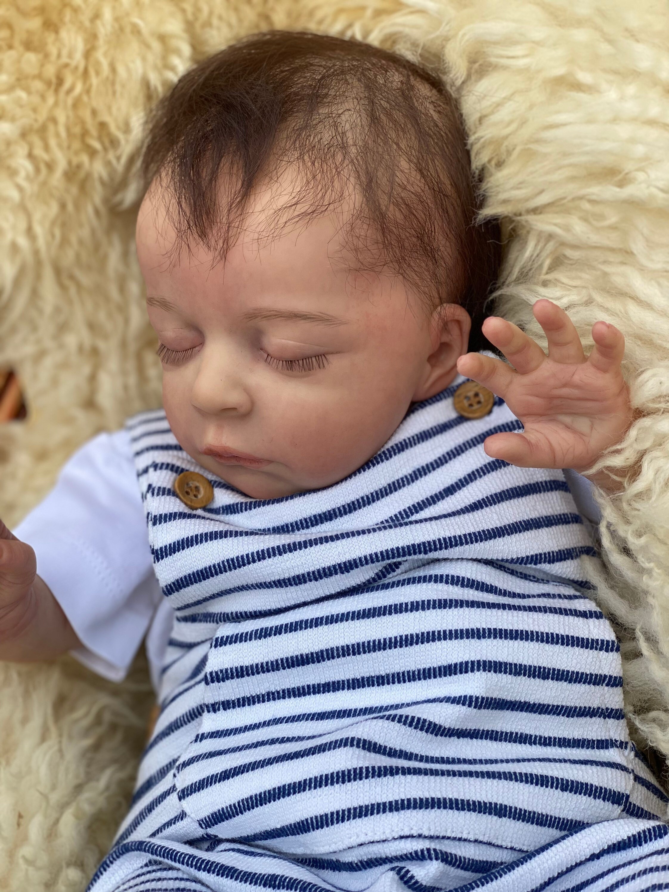Reborn Baby Boy Jude Auer by Vahni Gowing Rooted Hair CUSTOM ORDER