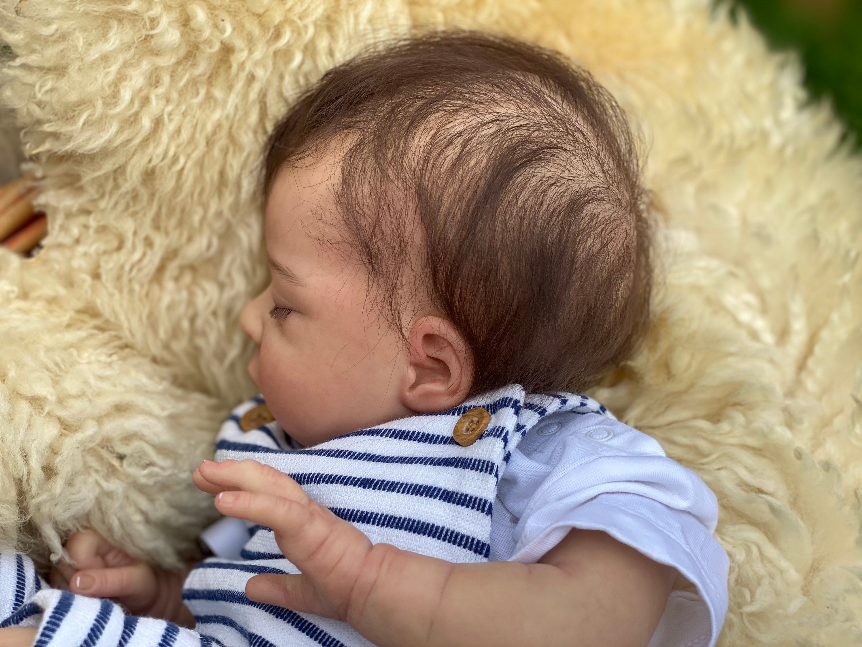 Reborn Baby Boy Jude Auer by Vahni Gowing Rooted Hair CUSTOM ORDER