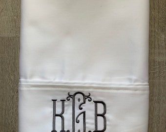 Monogrammed King size Pillowcase (set of 2)