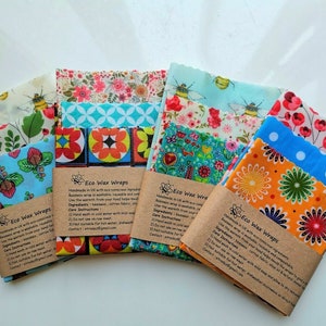 Herbruikbare voedselverpakkingsset bijenwas: milieuvriendelijk cadeau zonder afval